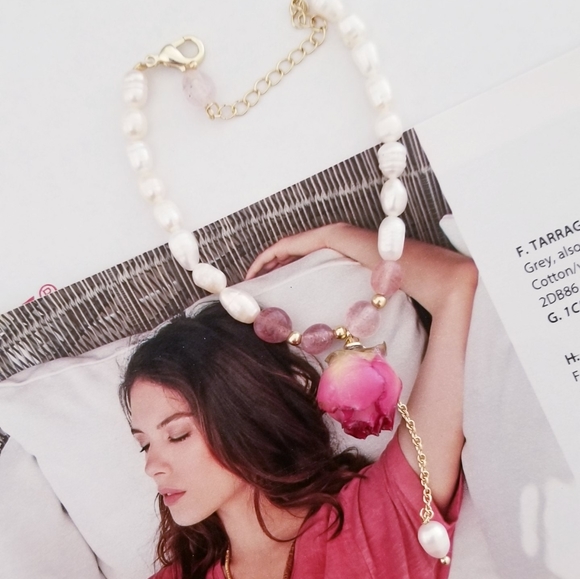 Gold Plated Eternal Flower Natural Freshwater Pearls Charm Bracelets - Picture 6 of 15